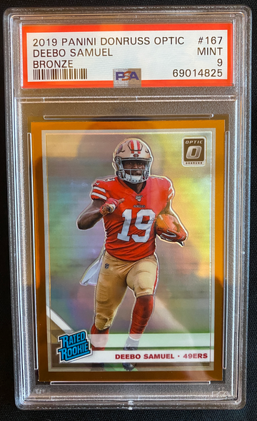 2019 Donruss Optic Deebo Samuel Rookie RC Bronze Holo #167 PSA 9!