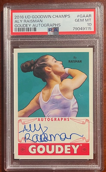 2016 UD GOODWIN CHAMPIONS ALY RAISMAN GOUDEY AUTO PSA 10