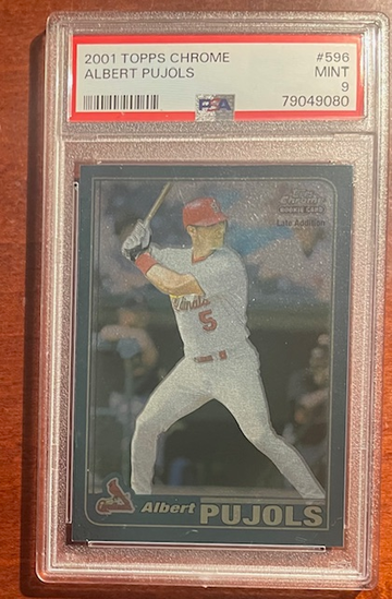 2001 TOPPS CHROME ALBERT PUJOLS LATE ADDITION PSA 9