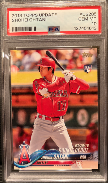 2018 Topps Update Rookie Debut Shohei Ohtani #US285 PSA 10
