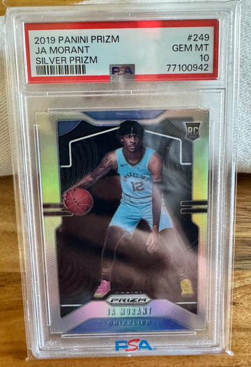 2019 Panini Prizm Silver #249 Ja Morant RC Rookie PSA 10