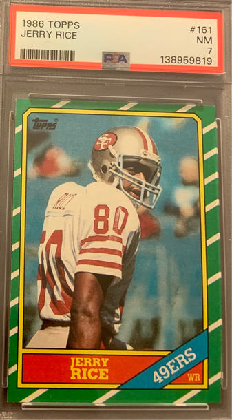 1986 Topps Jerry Rice Rookie PSA 7