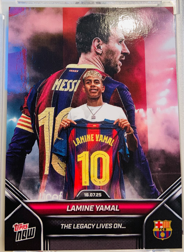 2025 Topps Now Yamine Lamal The Legacy Lives On Messi