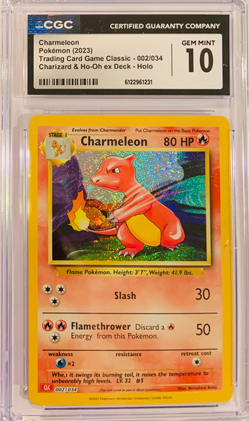 2023 Charmeleon 002/034 Charizard & Ho-Oh ex Deck CGC 10