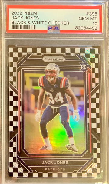 2022 Prizm Jack Jones Black and White Checkerboard PSA 10 Rookie