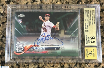 2018 Topps Chrome JACK FLAHERTY Gold Refractor #/50 RC BGS 9.5/10 TRUE GEM