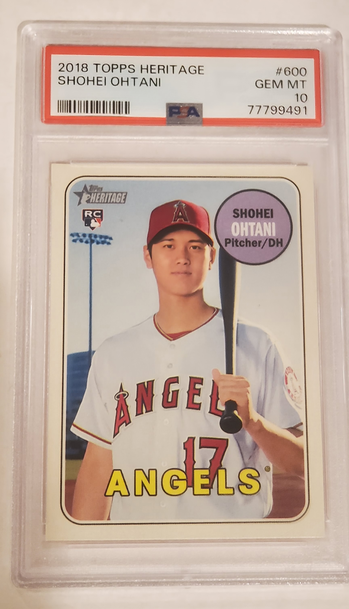 2018 Topps Heritage Shohei Ohtani PSA 10