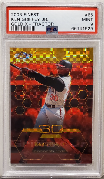 2003 Finest Gold Xfractor /199 Ken Griffey Jr PSA 9