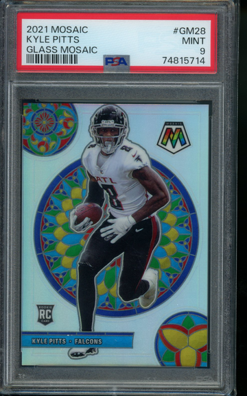 2021 Mosaic Kyle Pitts Stained Glass RC PSA 9