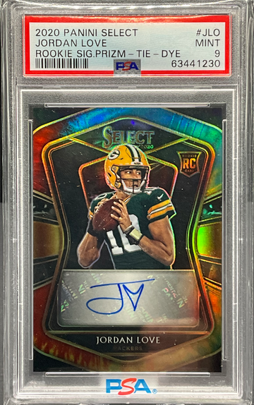 2020 Select Jordan Love Tie Dye Rookie Signatures Auto PSA 9 # 06/15 POP 1 🔥