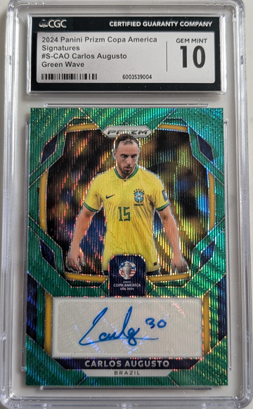2024 Panini Prizm Copa America Carlos Augusto Green Wave Auto
