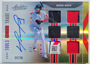 2020 Panini Absolute David Ortiz Tools of The Trade Auto 6 Way Game Used Patch /5