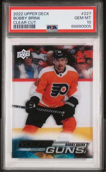 2022/23 Bobby Brink Clear Cut young gun PSA 