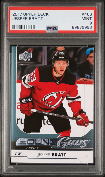 2017/18 upper deck Jesper Bratt young gun PSA 9