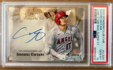 2022 Topps Stadium Club Chrome SHOHEI OHTANI Superfractor Lone Star Signatures Auto 1/1 PSA 10