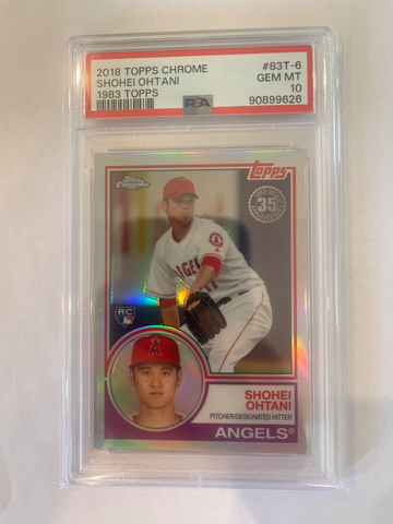 2018 Topps Chrome Shohei Ohtani 1983 Rookie PSA 10