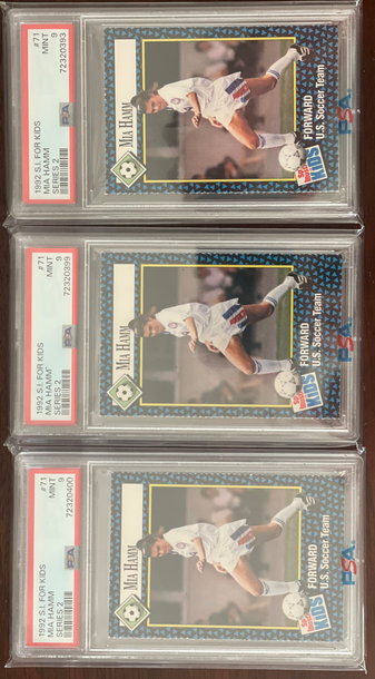 (3) 1992 SPORTS ILLUSTRATED FOR KIDS SIFK MIA HAMM RC ROOKIE PSA 9