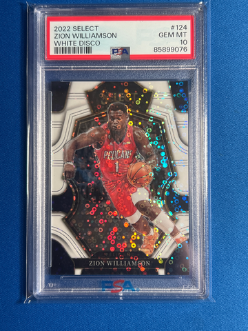 Select Premier Level Zion Williamson White Disco /75