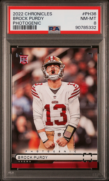 Brock Purdy 2022 Panini Chronicles Photogenic #PH36 PSA 8