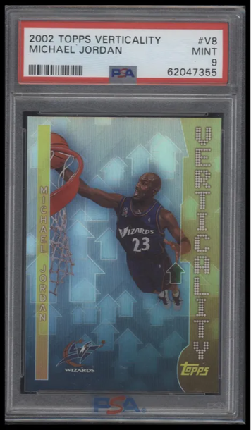 Michael Jordan 2002 Topps Verticality #V8 PSA 9
