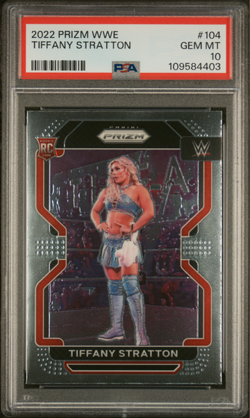  Tiffany Stratton 2022 Panini Prizm WWE #104 PSA 10
