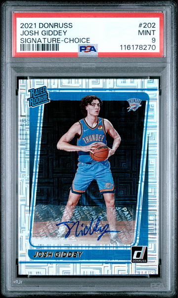 Josh Giddey 2021 Panini Donruss Signature Choice #202 PSA 9
