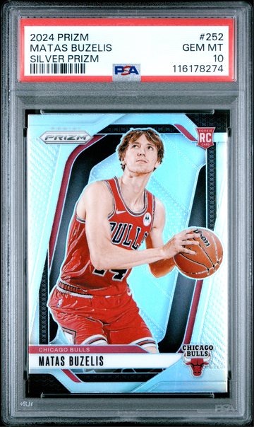 Matas Buzelis 2024 Panini Prizm Silver #252 PSA 10