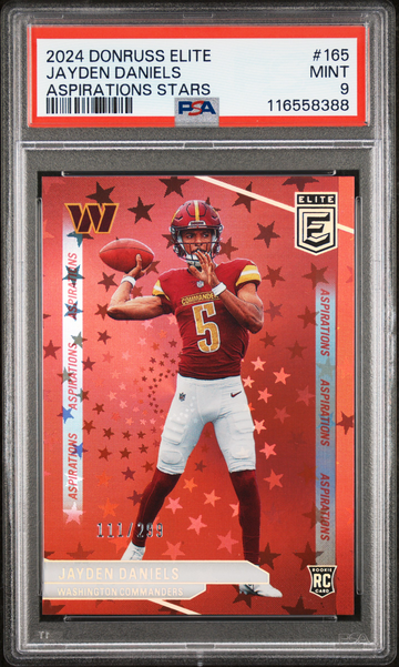 Jayden Daniels 2024 Panini Donruss Elite Aspirations Stars 111/299 #165 PSA 9