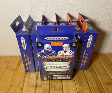 2023 NFL Panini Prizm Hanger Boxes Lot Of 7! IN HAND! Gold And Purple Waves