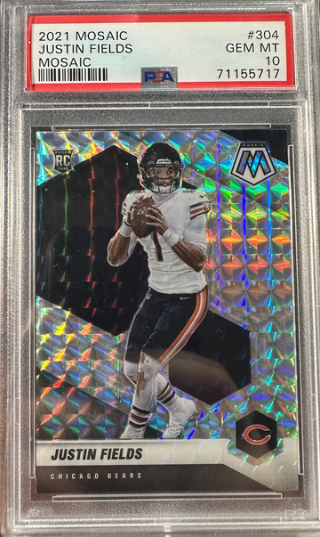 2021 Mosaic Justin Fields Silver Mosaic PSA 10