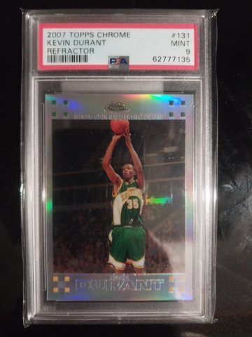2007 Topps Chrome Refractor Kevin Durant PSA 9
