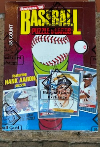 1986 Donruss Wax Baseball BBCE