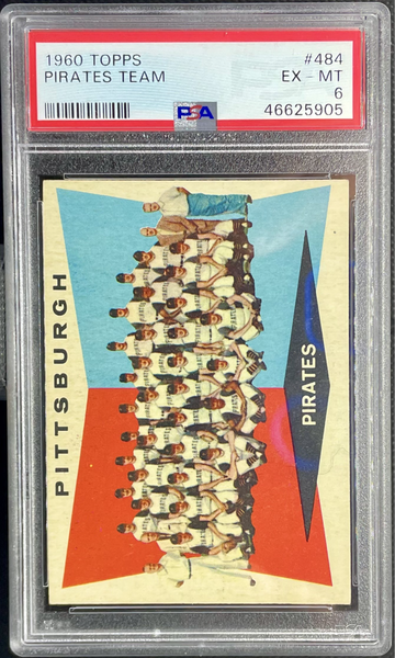 1960 Topps #484 Pittsburgh Pirates Team PSA 6
