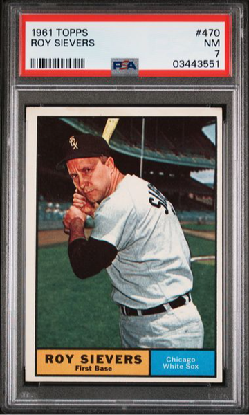 1961 Topps #470 Roy Sievers Chicago White Sox PSA 7