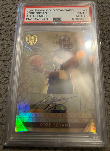 2010 Panini Gold Standard /75 Kobe Bryant PSA 9 Auto 8