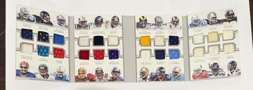 2015 National Treasures Chest 24RB’s Game Used Jersey Booklet /10 Payton Sanders Emmitt Faulk Riggins