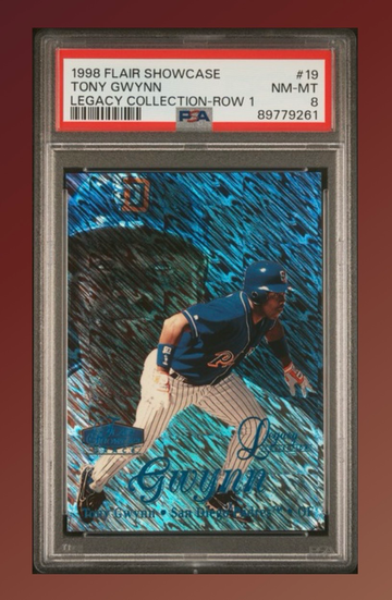 1998 FLAIR SHOWCASE LEGACY COLLECTION LEGACY COLLECTION-ROW 1 TONY GWYNN /100 PSA 8