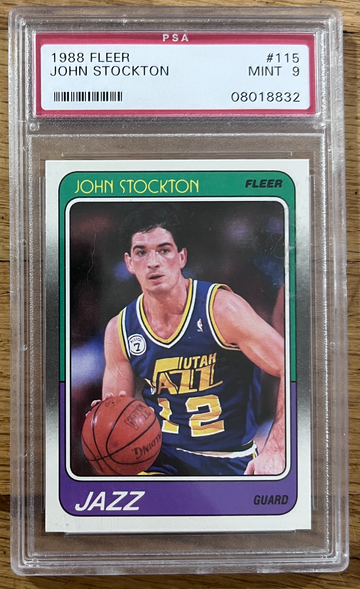 1988 Fleer John Stockton PSA 9