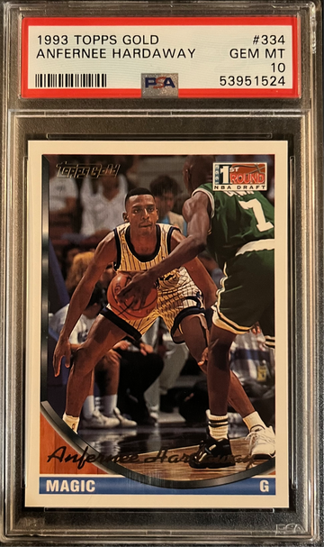 1993 Topps Gold #334 Anfernee Hardaway ROOKIE RC PSA 10 GEM MINT