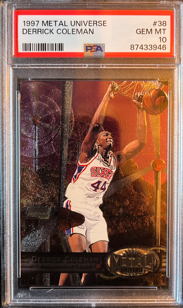 1997 Metal Universe #38 Derrick Coleman PMG Base PSA 10 GEM MINT POP Only 6