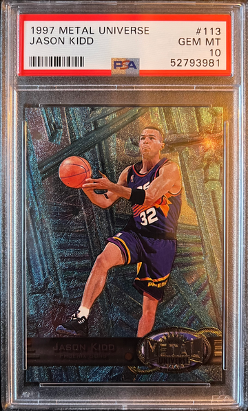 1997 Metal Universe #113 Jason Kidd PSA 10 GEM MINT RARE PMG Base