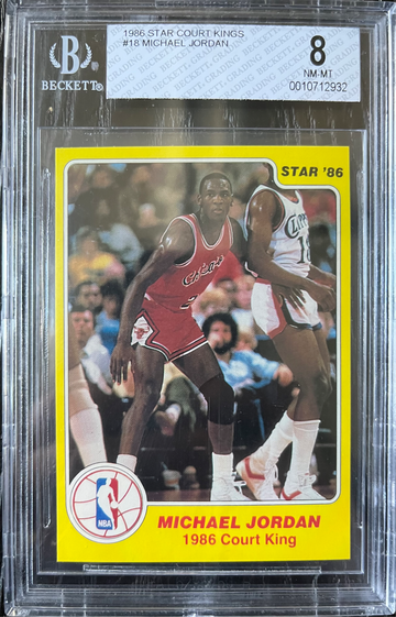 1986 Star Court Kings # 18 Michael Jordan BGS 8 NM-MT