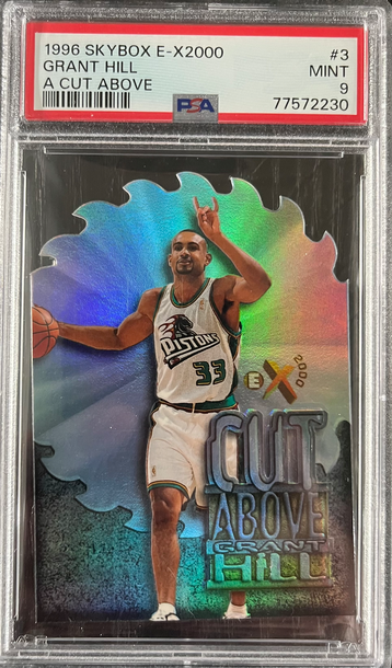 1996 Skybox E-X2000 A Cut Above #3 Grant Hill Pistons HOF PSA 9 MINT