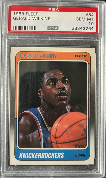 1988 Fleer Basketball #84 Gerald Wilkins New York Knicks PSA 10 GEM MINT