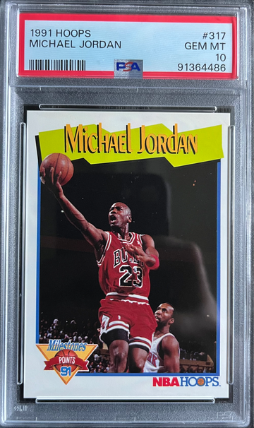 1991 NBA Hoops #317 Michael Jordan PSA 10 GEM MINT HOF Chicago Bulls