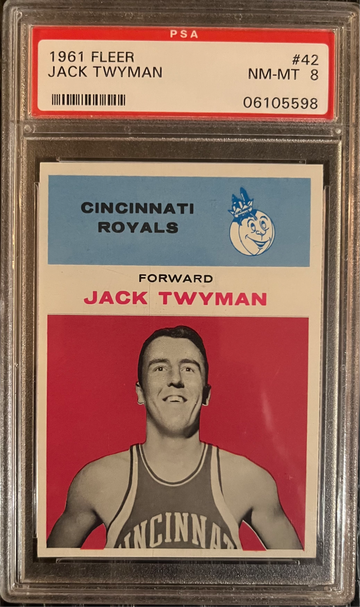 1961-62 Fleer Basketball #42 Jack Twyman Cincinnati Royals PSA 8 NM-MT