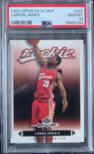 2003 Upper Deck MVP #201 Lebron James Rookie RC PSA 10 GEM MINT 💎