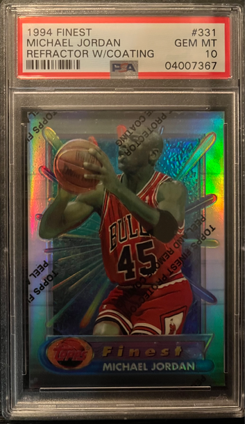 1994 Topps Finest Refractor w/ Coating #331 Michael Jordan PSA 10 GEM MINT