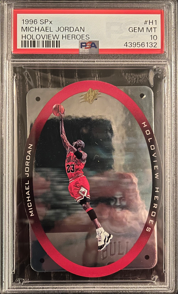 1996 SPx Holoview Heroes #H1 Michael Jordan HOF GOAT Bulls PSA 10 GEM MINT