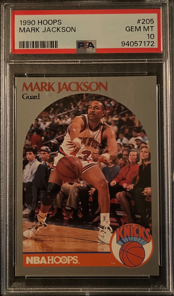 1990 NBA Hoops #205 Mark Jackson w/ The Menendez Brothers PSA 10 GEM MINT